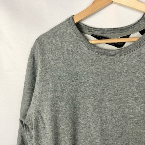 Norma Kamali Dark Gray Drawstring Waist Sweatshirt Dress S - Picture 3 of 3